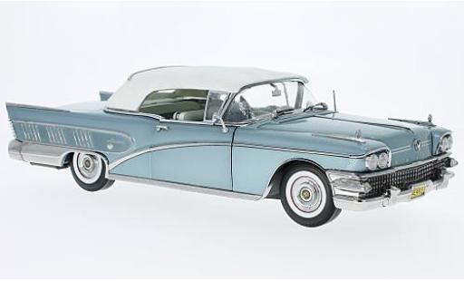 Miniature Buick Limited 1/18 Sun Star Cabriolet metallise bleue 1958 fermé Buick Limited 1/18 Sun Star Cabriolet metallise bleue 1958 fermé miniature