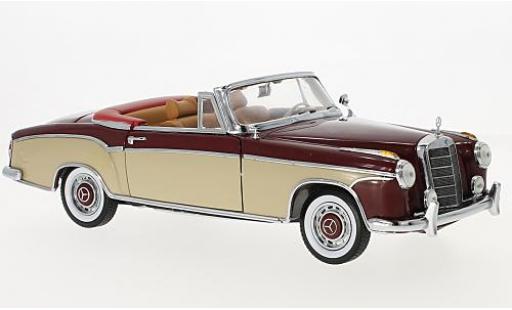 Miniature Mercedes 220 1/18 Sun Star SE Cabriolet rouge/beige 1958 Mercedes 220 1/18 Sun Star SE Cabriolet rouge/beige 1958 miniature