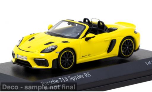 Miniature Porsche 718 1/64 Tarmac Works Spyder RS jaune 1:64 Porsche 718 1/64 Tarmac Works Spyder RS jaune 1:64 miniature