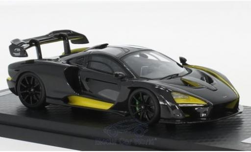Miniature McLaren Senna 1/43 Tecnomodel carbon/jaune 2018 McLaren Senna 1/43 Tecnomodel carbon/jaune 2018 miniature