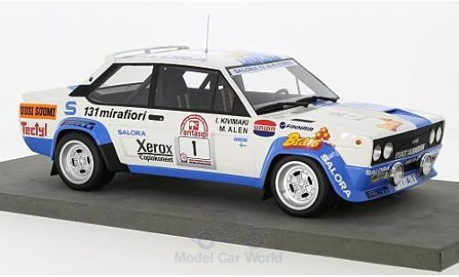 Miniature Fiat 131 Abarth 1/18 Topmarques Collectibles Abarth No.1 Rallye WM 1000 Lakes Rallye 1980 M.Alen/I.Kivimaki Fiat 131 Abarth 1/18 Topmarques Collectibles Abarth No.1 Rallye WM 1000 Lakes Rallye 1980 M.Alen/I.Kivimaki miniature