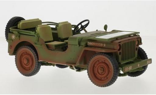 Miniature Jeep Willys 1/18 Triple 9 Collection matt-oliv/blanche U.S. Army 1942 avec traces d Jeep Willys 1/18 Triple 9 Collection matt-oliv/blanche U.S. Army 1942 avec traces d miniature