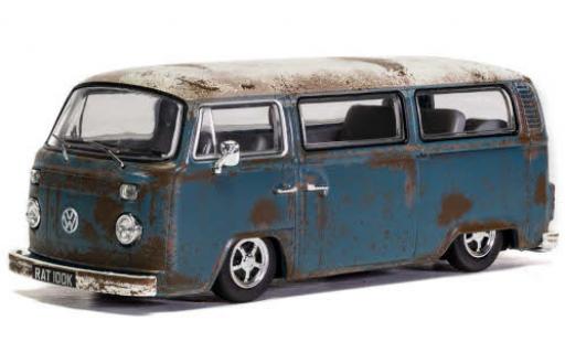 Miniature Volkswagen T2 1/43 Vanguards Camper bleue/blanche RHD Rat gealtert Volkswagen T2 1/43 Vanguards Camper bleue/blanche RHD Rat gealtert miniature