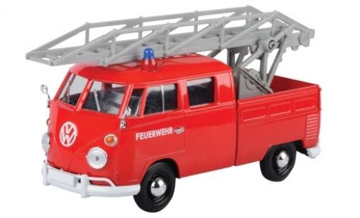 Miniature Volkswagen T1 1/24 Motormax Leiterwagen rouge 1:24 Volkswagen T1 1/24 Motormax Leiterwagen rouge 1:24 miniature