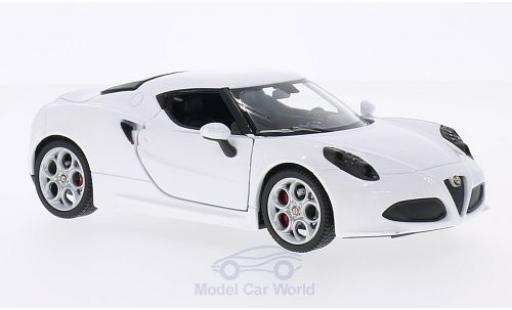 Miniature Alfa Romeo 4C 1/24 Welly blanche 2014 Alfa Romeo 4C 1/24 Welly blanche 2014 miniature