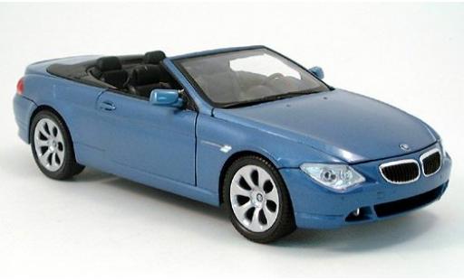 Miniature Bmw 645 1/18 Welly CI Cabriolet met.--bleue 2004 1:18 Bmw 645 1/18 Welly CI Cabriolet met.--bleue 2004 1:18 miniature
