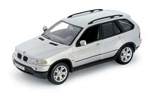 Miniature Bmw X5 1/24 Welly grise 1:24 Bmw X5 1/24 Welly grise 1:24 miniature