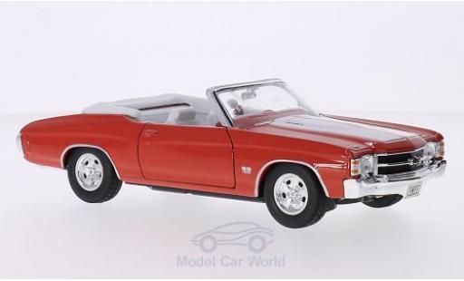 Miniature Chevrolet Chevelle 1/24 Welly SS 454 Cabriolet orange/blanche 1971 Chevrolet Chevelle 1/24 Welly SS 454 Cabriolet orange/blanche 1971 miniature
