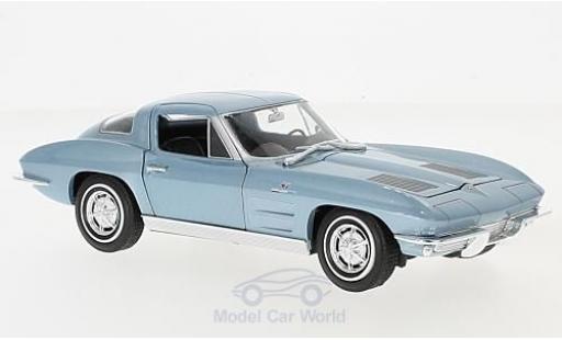 Miniature Chevrolet Corvette C2 1/24 Welly C2 metallise bleue 1963 Chevrolet Corvette C2 1/24 Welly C2 metallise bleue 1963 miniature