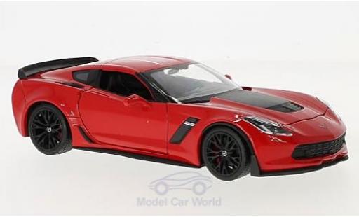 Miniature Chevrolet Corvette 1/24 Welly Z06 rouge 2017 Chevrolet Corvette 1/24 Welly Z06 rouge 2017 miniature