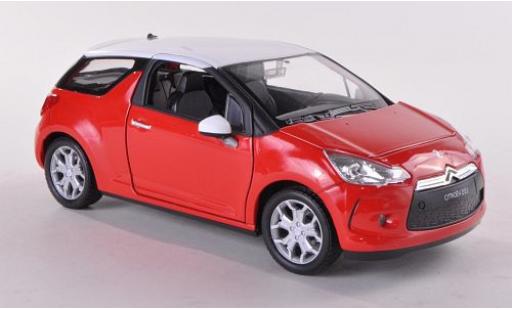 Miniature DS Automobiles DS3 1/24 Welly Citroen rouge/blanche 1:24 DS Automobiles DS3 1/24 Welly Citroen rouge/blanche 1:24 miniature