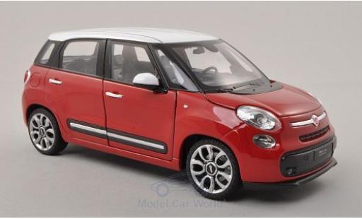 Miniature Fiat 500 L 1/24 Welly L rouge/blanche 2013 Fiat 500 L 1/24 Welly L rouge/blanche 2013 miniature
