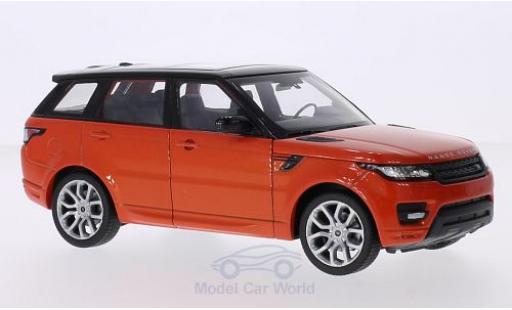 Miniature Land Rover Range Rover 1/24 Welly Sport metallise orange/noire Land Rover Range Rover 1/24 Welly Sport metallise orange/noire miniature