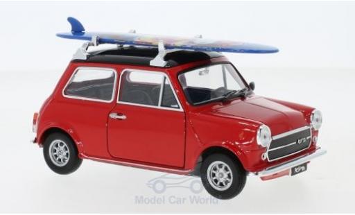 Miniature Mini Cooper 1/24 Welly 1300 rouge/noire 1974 mit Surfboard Mini Cooper 1/24 Welly 1300 rouge/noire 1974 mit Surfboard miniature