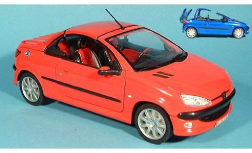 Miniature Peugeot 206 1/18 Welly CC rouge 1:18 Peugeot 206 1/18 Welly CC rouge 1:18 miniature