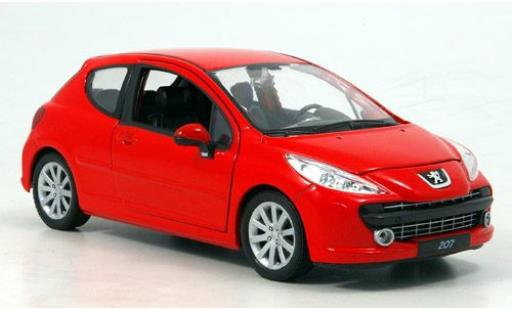 Miniature Peugeot 207 1/24 Welly rouge 1:24 Peugeot 207 1/24 Welly rouge 1:24 miniature