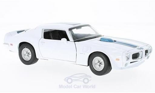Miniature Pontiac Firebird 1972 1/18 Welly Trans Am blanche/bleue 1972 Pontiac Firebird 1972 1/18 Welly Trans Am blanche/bleue 1972 miniature