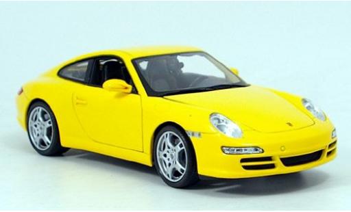 Miniature Porsche 997 S 1/18 Welly 911  Carrera Coupe jaune 1:18 Porsche 997 S 1/18 Welly 911  Carrera Coupe jaune 1:18 miniature