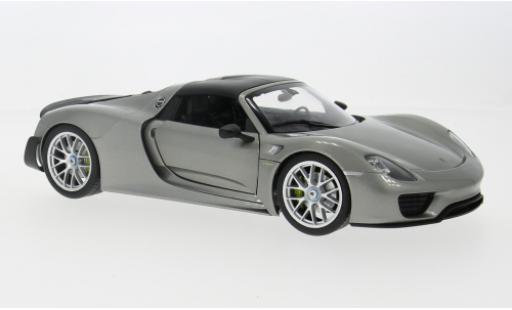 Miniature Porsche 918 1/18 Welly Spyder grise/carbon 2012 1:18 Porsche 918 1/18 Welly Spyder grise/carbon 2012 1:18 miniature
