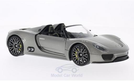 Miniature Porsche 918 1/24 Welly Spyder grise Porsche 918 1/24 Welly Spyder grise miniature