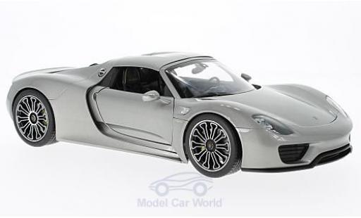 Miniature Porsche 918 1/18 Welly Spyder grise 2011 Hard Top Porsche 918 1/18 Welly Spyder grise 2011 Hard Top miniature