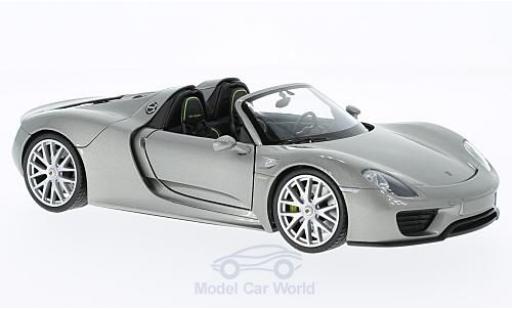 Miniature Porsche 918 1/24 Welly Spyder grise offen Porsche 918 1/24 Welly Spyder grise offen miniature