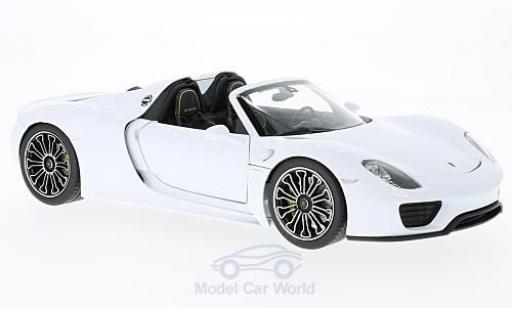 Miniature Porsche 918 1/18 Welly Spyder blanche 2011 Porsche 918 1/18 Welly Spyder blanche 2011 miniature