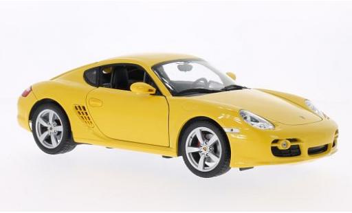 Miniature Porsche Cayman 1/18 Welly jaune 1:18 Porsche Cayman 1/18 Welly jaune 1:18 miniature