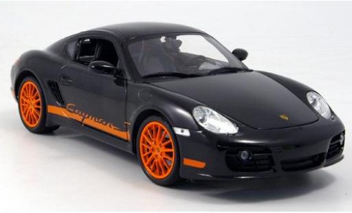 Miniature Porsche Cayman S 1/18 Welly noire/orange 2007 1:18 Porsche Cayman S 1/18 Welly noire/orange 2007 1:18 miniature