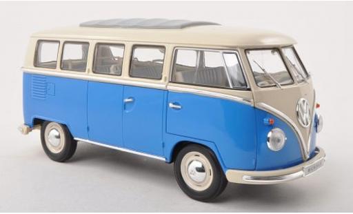 Miniature Volkswagen T1 1/18 Welly Bus bleue/blanche 1962 1:18 Volkswagen T1 1/18 Welly Bus bleue/blanche 1962 1:18 miniature