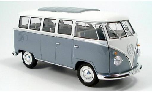 Miniature Volkswagen T1 1/18 Welly Bus grise/blanche 1962 1:18 Volkswagen T1 1/18 Welly Bus grise/blanche 1962 1:18 miniature