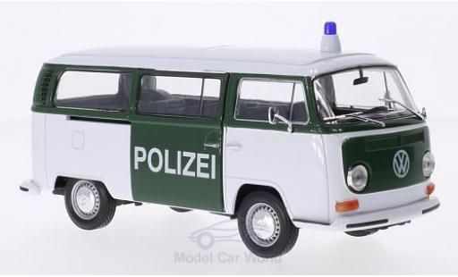 Miniature Volkswagen T2 B 1/24 Welly Bus blanche/verte Polizei 1972 Volkswagen T2 B 1/24 Welly Bus blanche/verte Polizei 1972 miniature