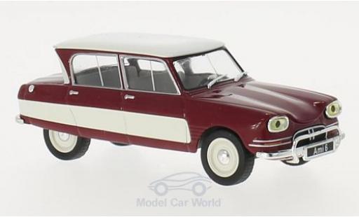 Miniature Citroen Ami 6 1/43 WhiteBox AMI 6 rouge/blanche 1961 Citroen Ami 6 1/43 WhiteBox AMI 6 rouge/blanche 1961 miniature