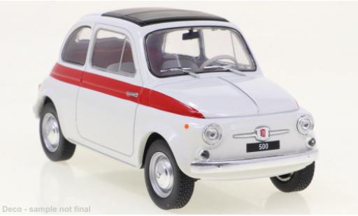 Miniature Fiat 500 1/24 WhiteBox blanche/rouge 1960 Fiat 500 1/24 WhiteBox blanche/rouge 1960 miniature
