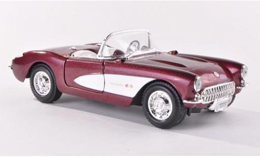 Miniature Chevrolet Corvette 1/24 Yat Ming C1 metallise rouge/blanche 1957 Chevrolet Corvette 1/24 Yat Ming C1 metallise rouge/blanche 1957 miniature