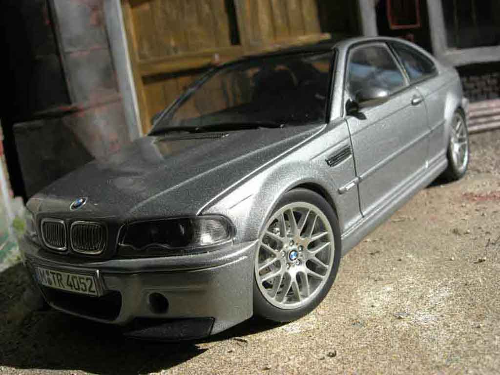 1/18 OttoMobile Tuning BMW M3 E46 gris jantes modifiées BBS RS 19