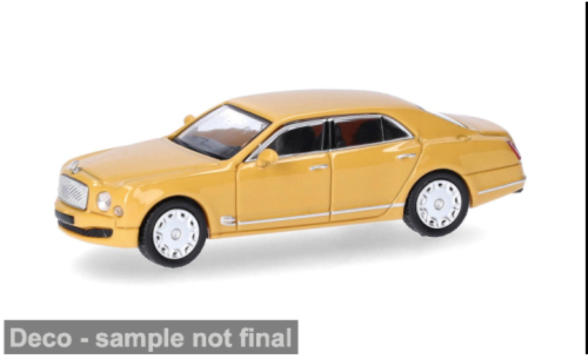 Bentley Mulsanne 1/87 Micro City 87 jaune 1:87 miniature