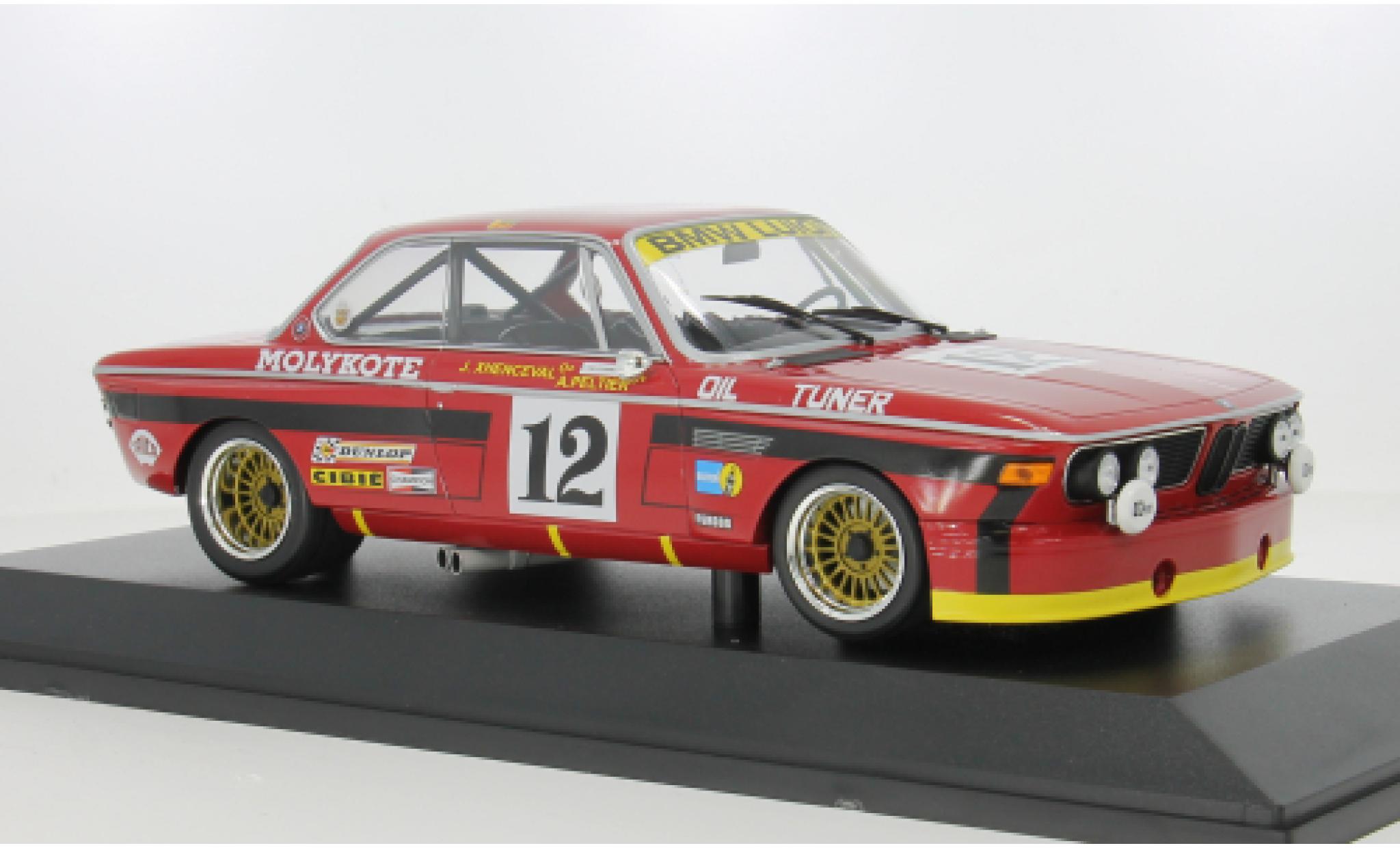 Bmw 3.0 1/18 Minichamps CSL 24h Spa 1974 Luigi #12 A.Peltier/J.Xhenceval 1:18 miniature