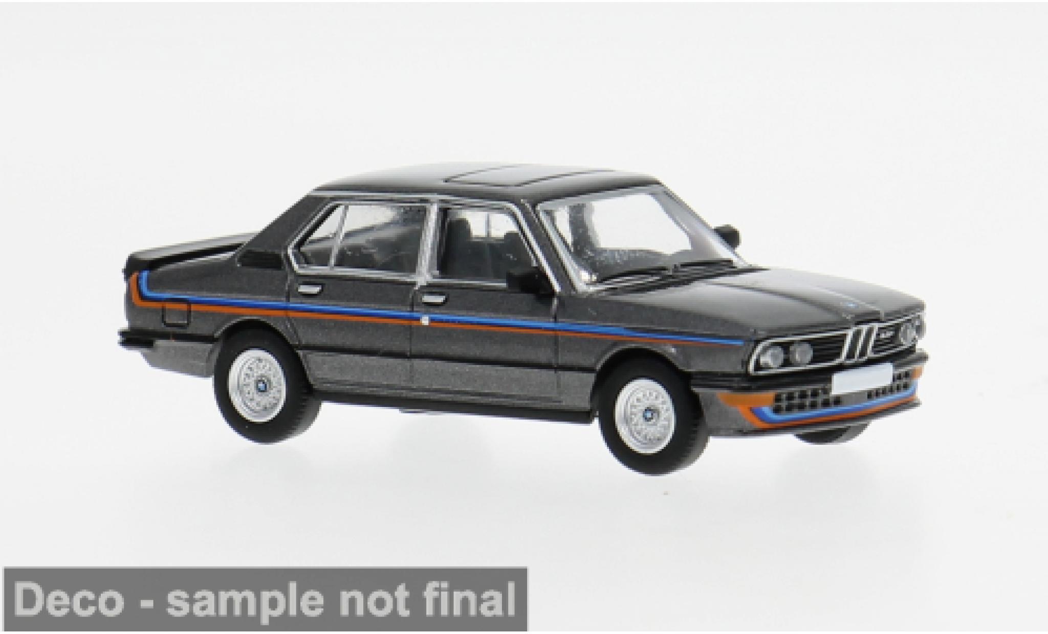 Bmw M535 1/87 PCX87 i (E12) grise/Dekor 1980 1:87 miniature