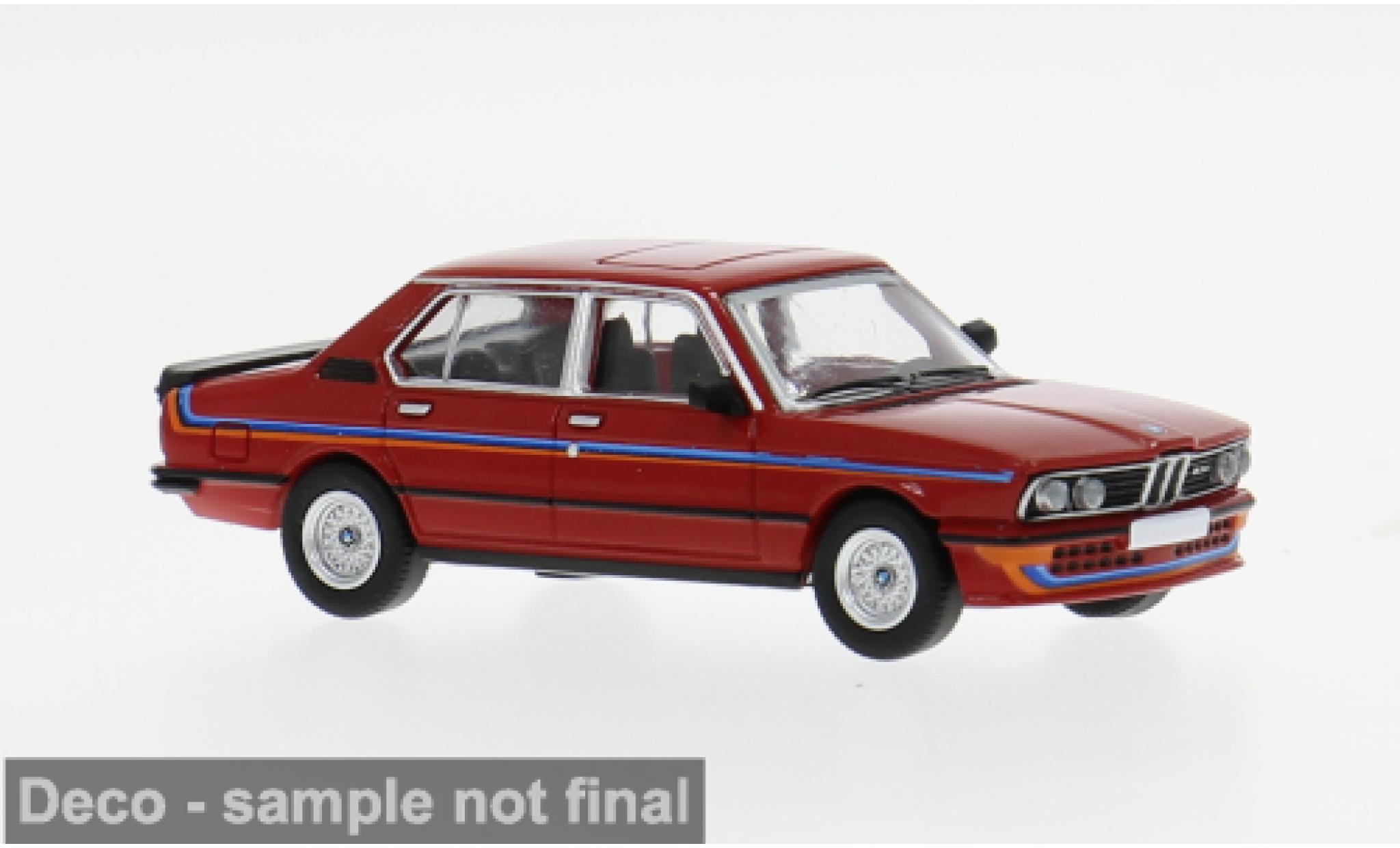 Bmw M535 1/87 PCX87 i (E12) rouge/Dekor 1980 1:87 miniature