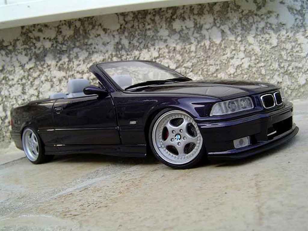 Bmw M3 E36 cabriolet 1/18 Ut Models E36 cabriolet cabriolet techno violet jantes porsche tuning miniature
