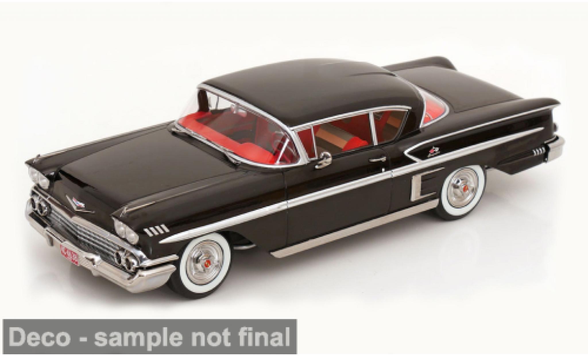 Chevrolet Bel Air 1/18 KK Scale Impala noire/rouge 1958 1:18 miniature