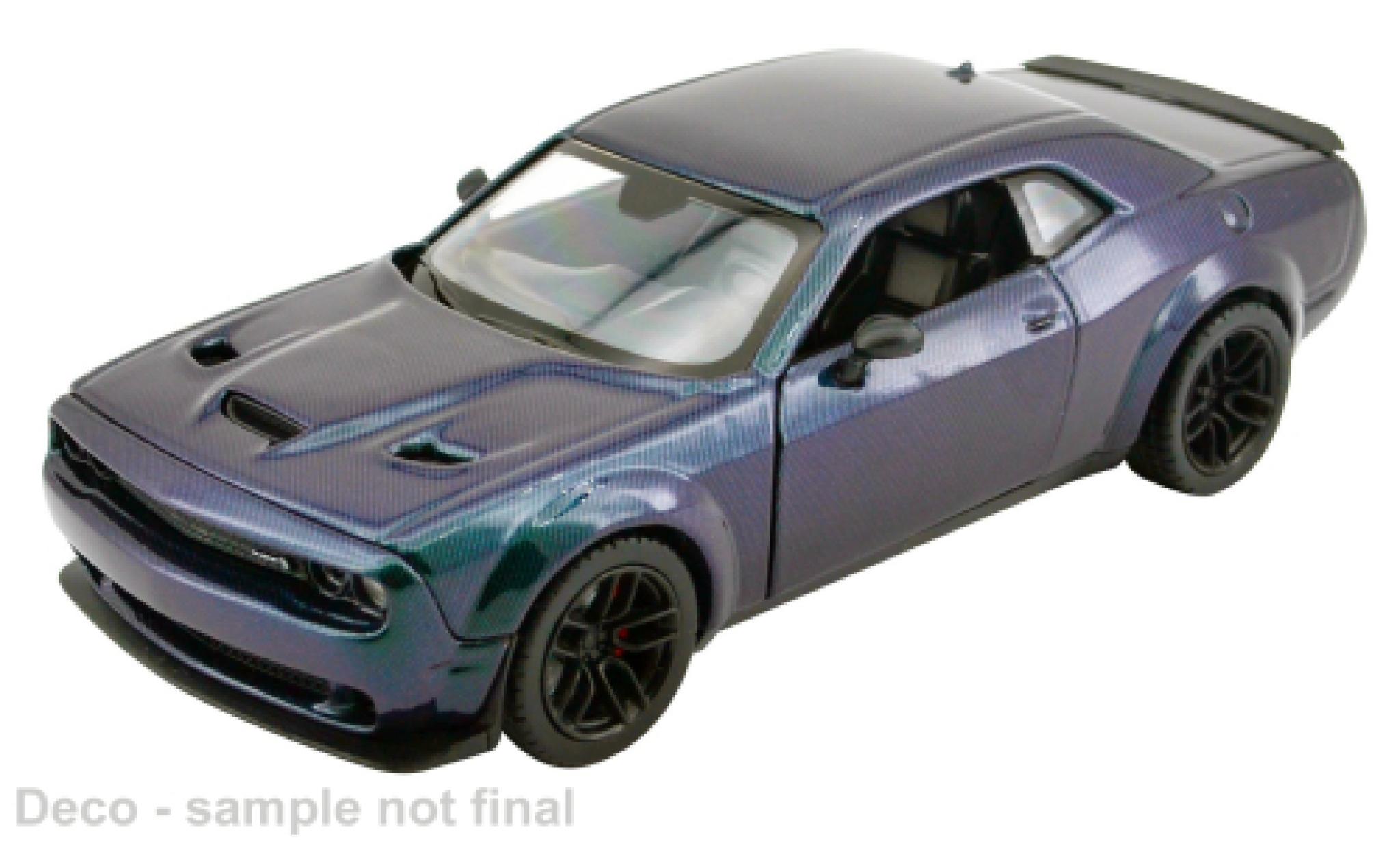 Dodge Challenger 1/24 Motormax SRT Hellcat Widebody violette 2018 1:24 miniature