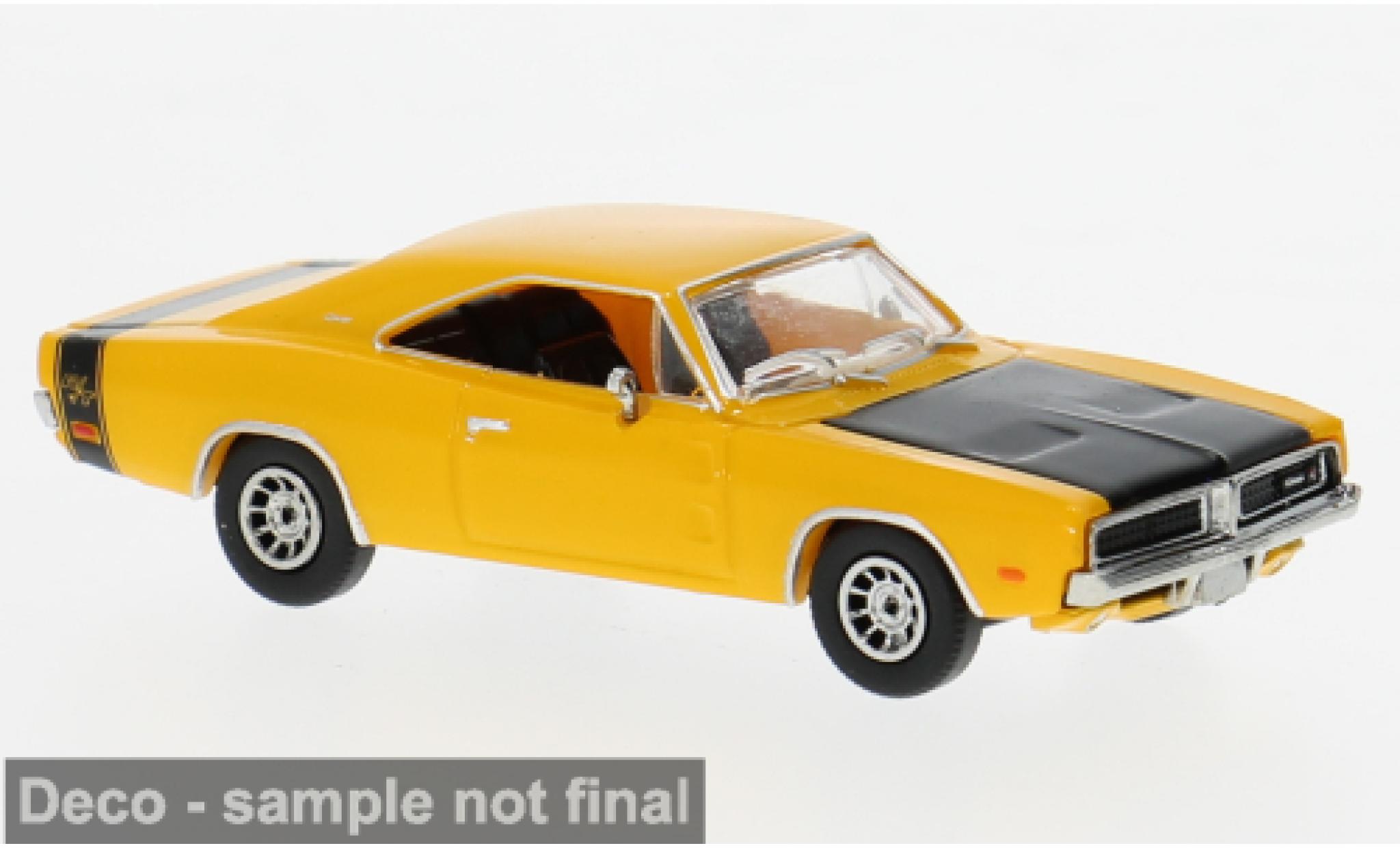 Dodge Charger 1/87 Brekina jaune 1969 1:87 miniature