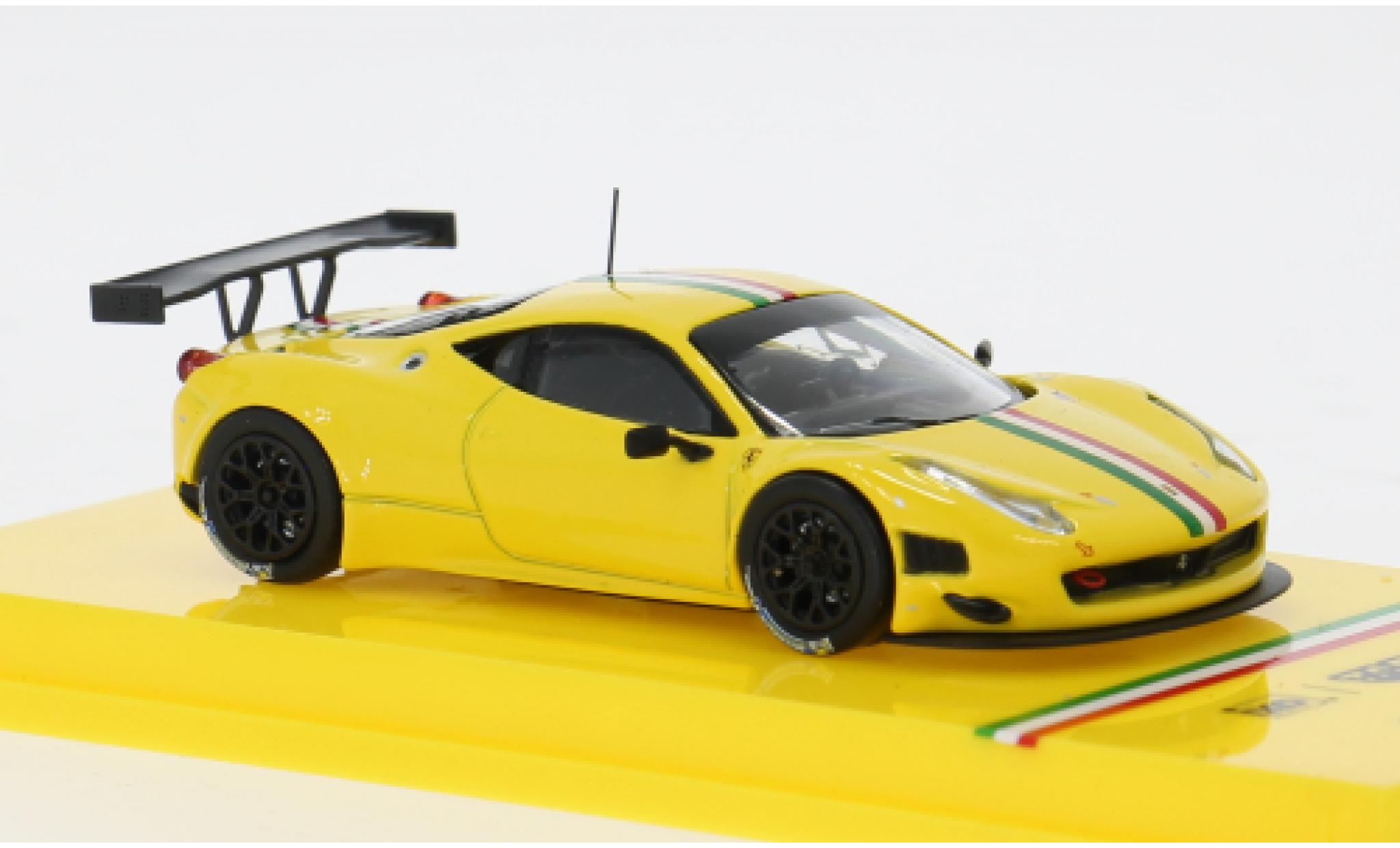 Ferrari 458 1/64 Tarmac Works Italia GT3 jaune/Dekor 1:64 miniature
