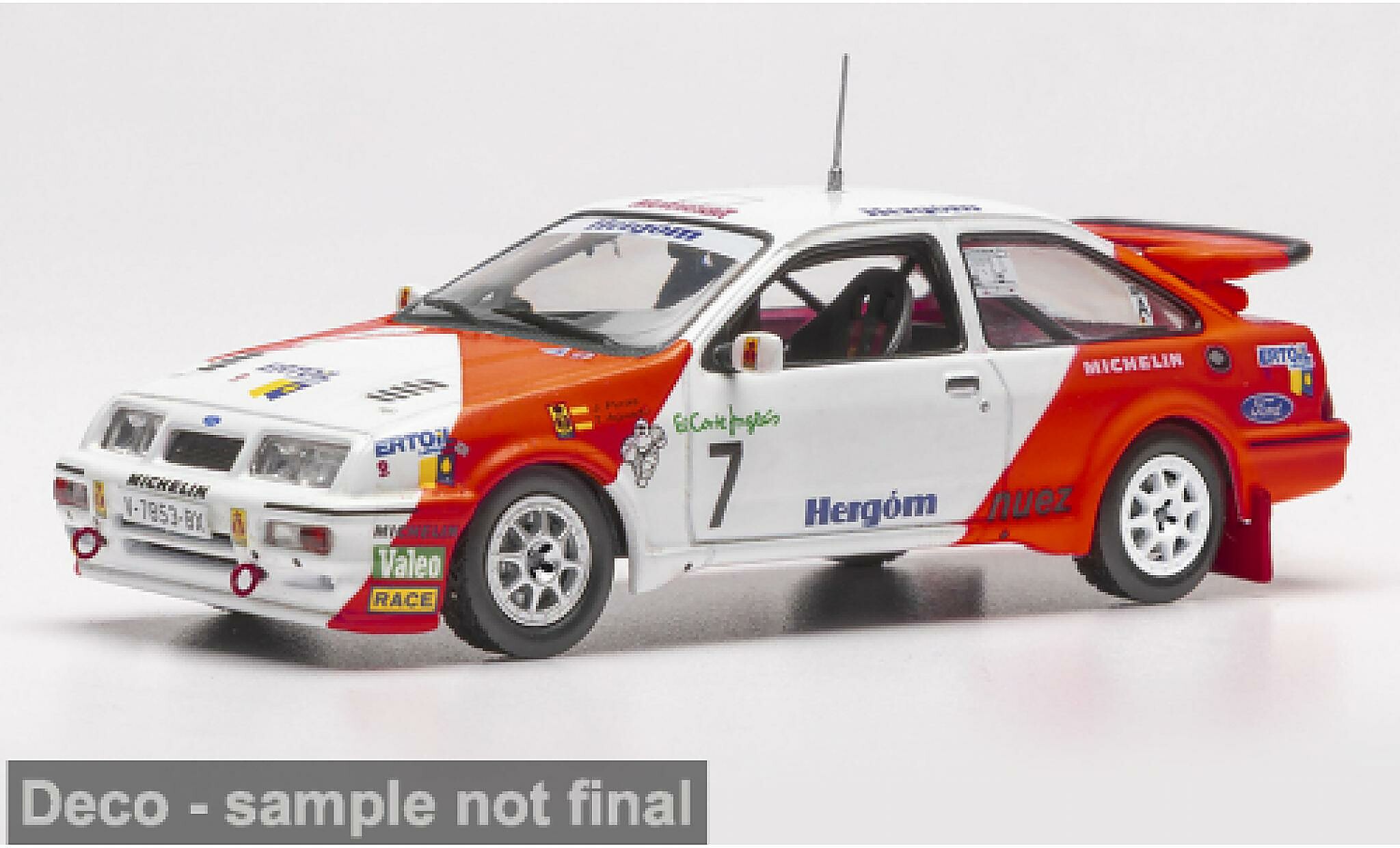 Ford Sierra 1/43 IXO RS Cosworth Rally El Corte Ingles 1989 #7 J.Puras/T.Aguado 1:43 miniature