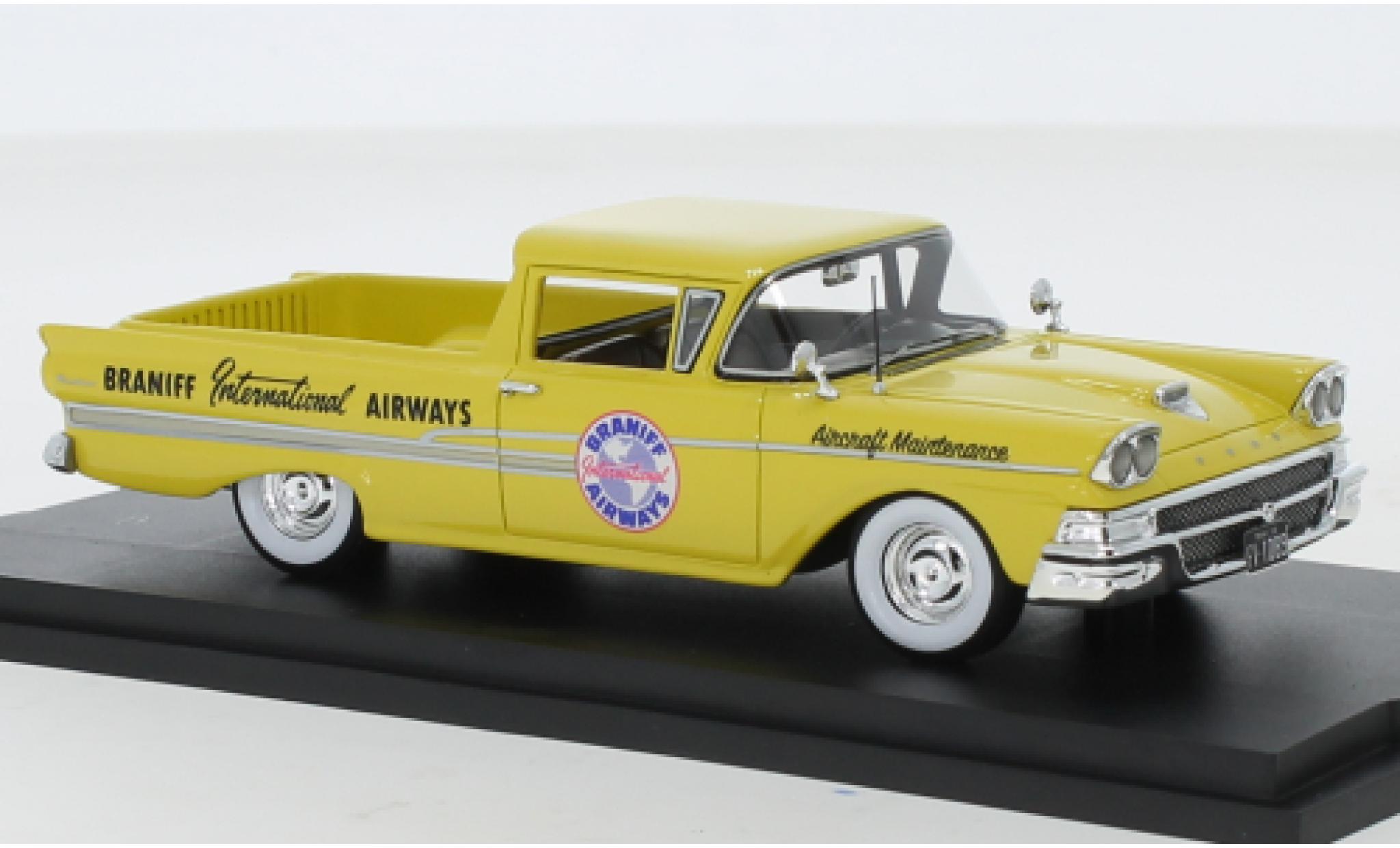 Miniature Ford Ranchero 1/43 Lucky Die Cast Verte/blanche 1957 Ohne ...