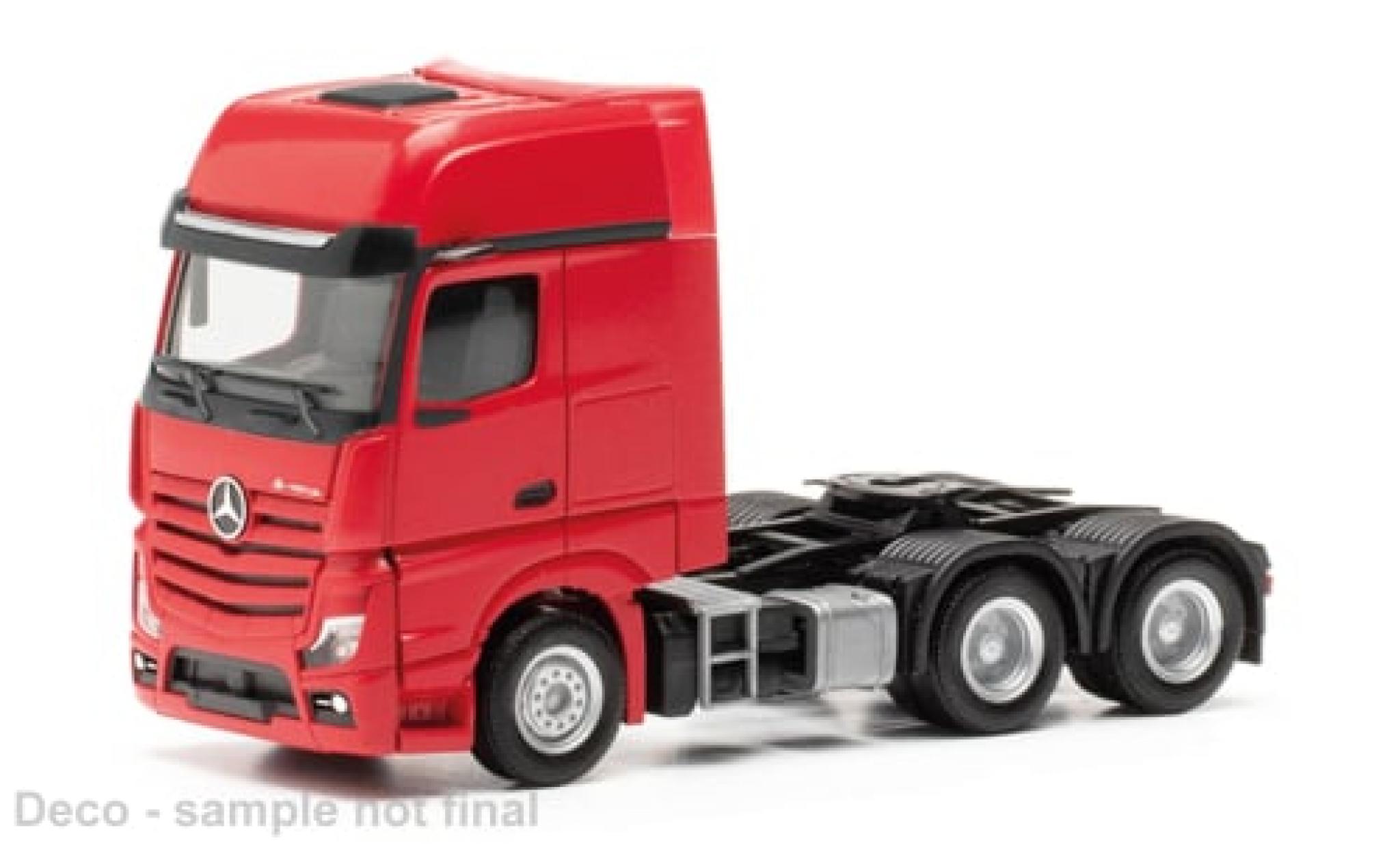 Herpa 318372 Mercedes-Benz Actros L ProCabin Gigaspace Tractor – 1:87 H0 Scale Model, Red