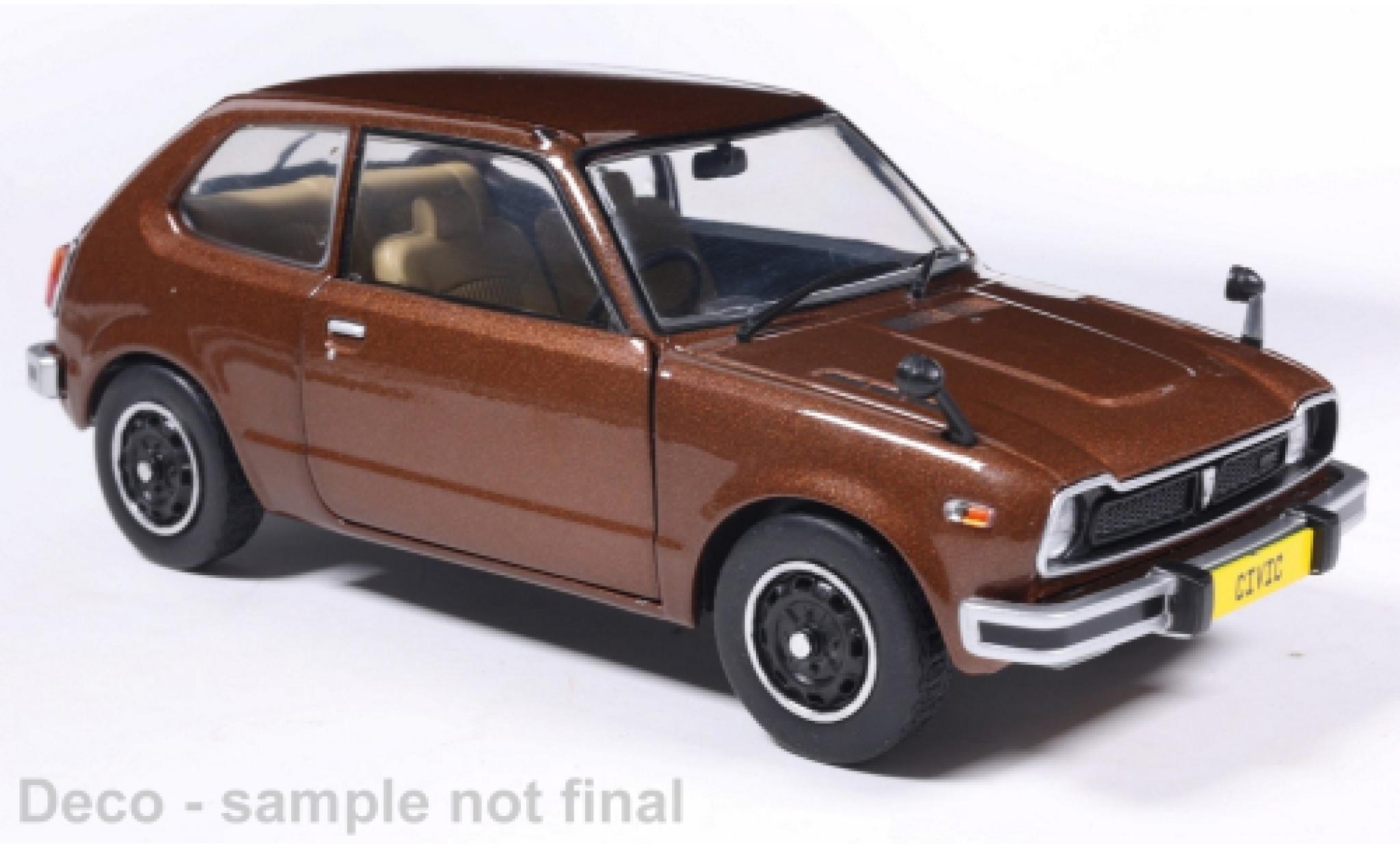 Honda Civic 1/24 WhiteBox marron 1972 1:24 miniature