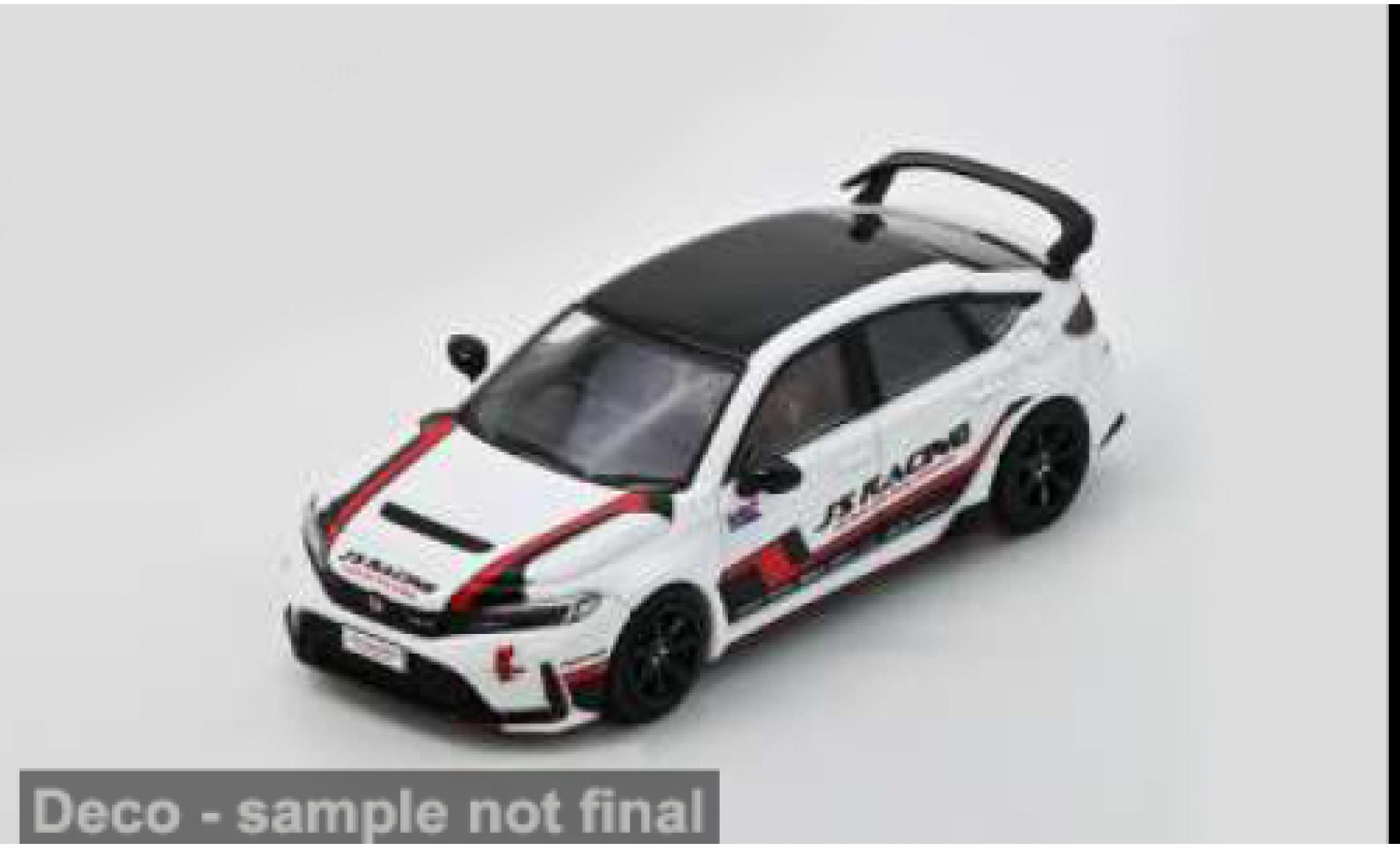 Honda Civic 1/64 INNO64 (FL-5) blanche/noire J'S Racing 1:64 miniature